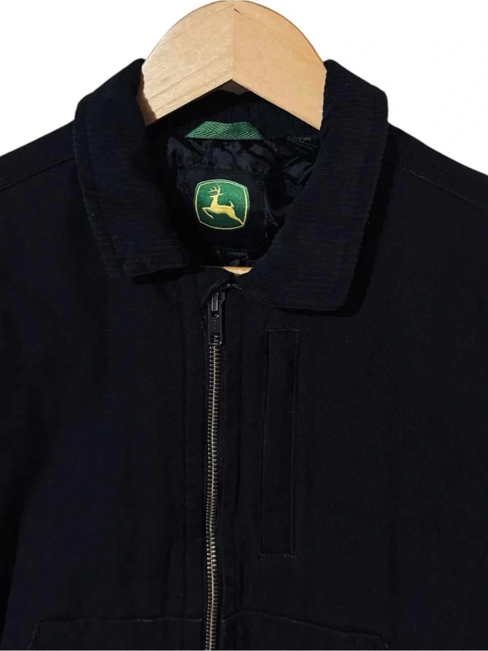 JOHN DEERE Tractor Jacket Coat Durable Tough Full Zip Pockets Logo Lined Boys 8